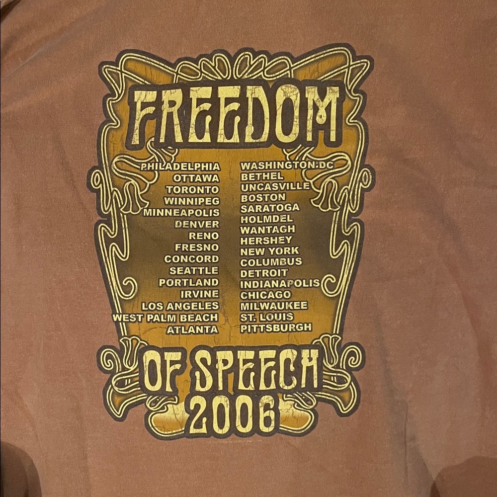 2006 Crosby Stills Nash & Young Concert T-shirt, Freedom of Speech Tour Size XL - Picture 3 of 5